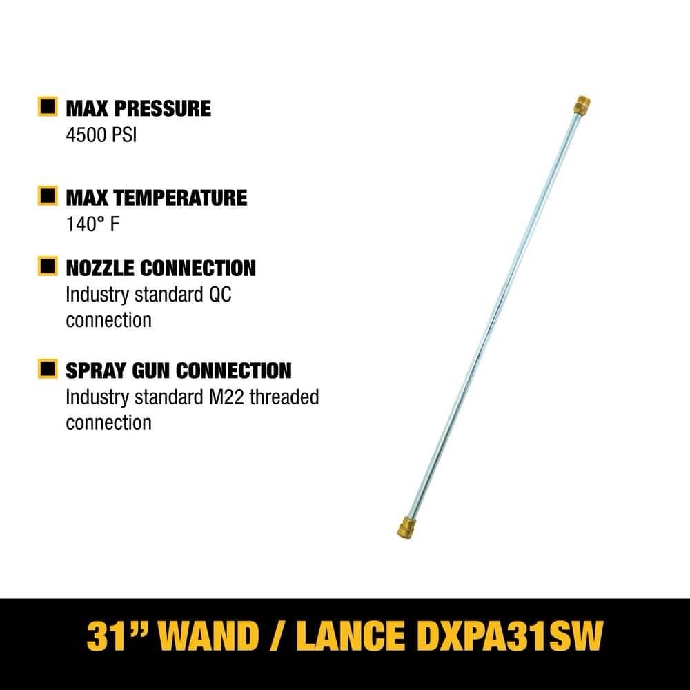 DEWALT Universal 31 in Pressure Washer Extension Spray Wand 4500 PSI DXPA31SW