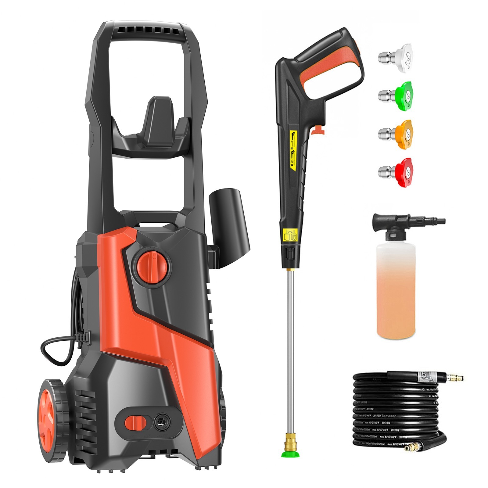 Pressure Washer 4200PSI 2.5GPM, Steel Lance, 4 Nozzle Tips, for Car, Patio