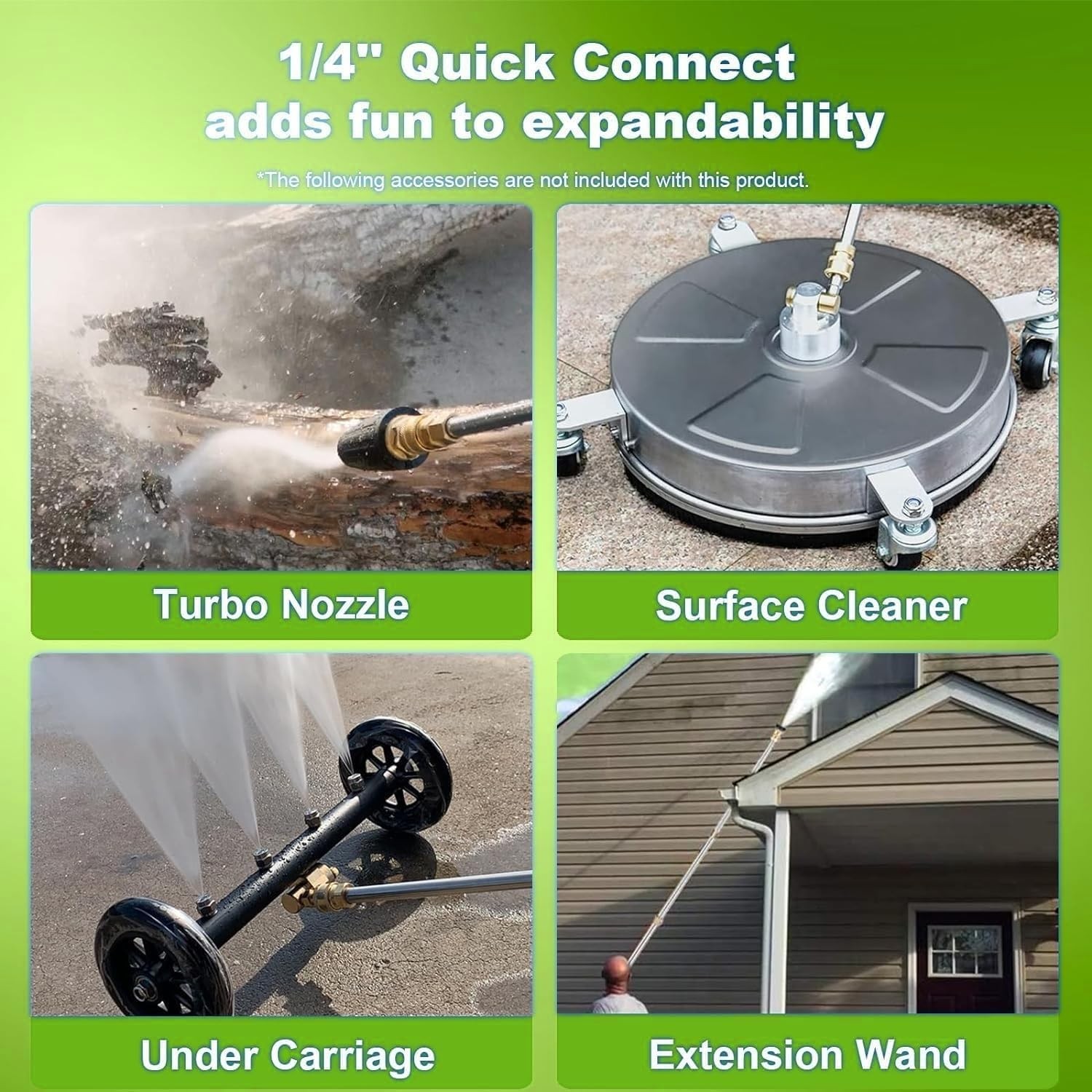 5000PSI Pressure Washer 4.0GPM High Power Washer with M22-14mm Pressure Hose 33F