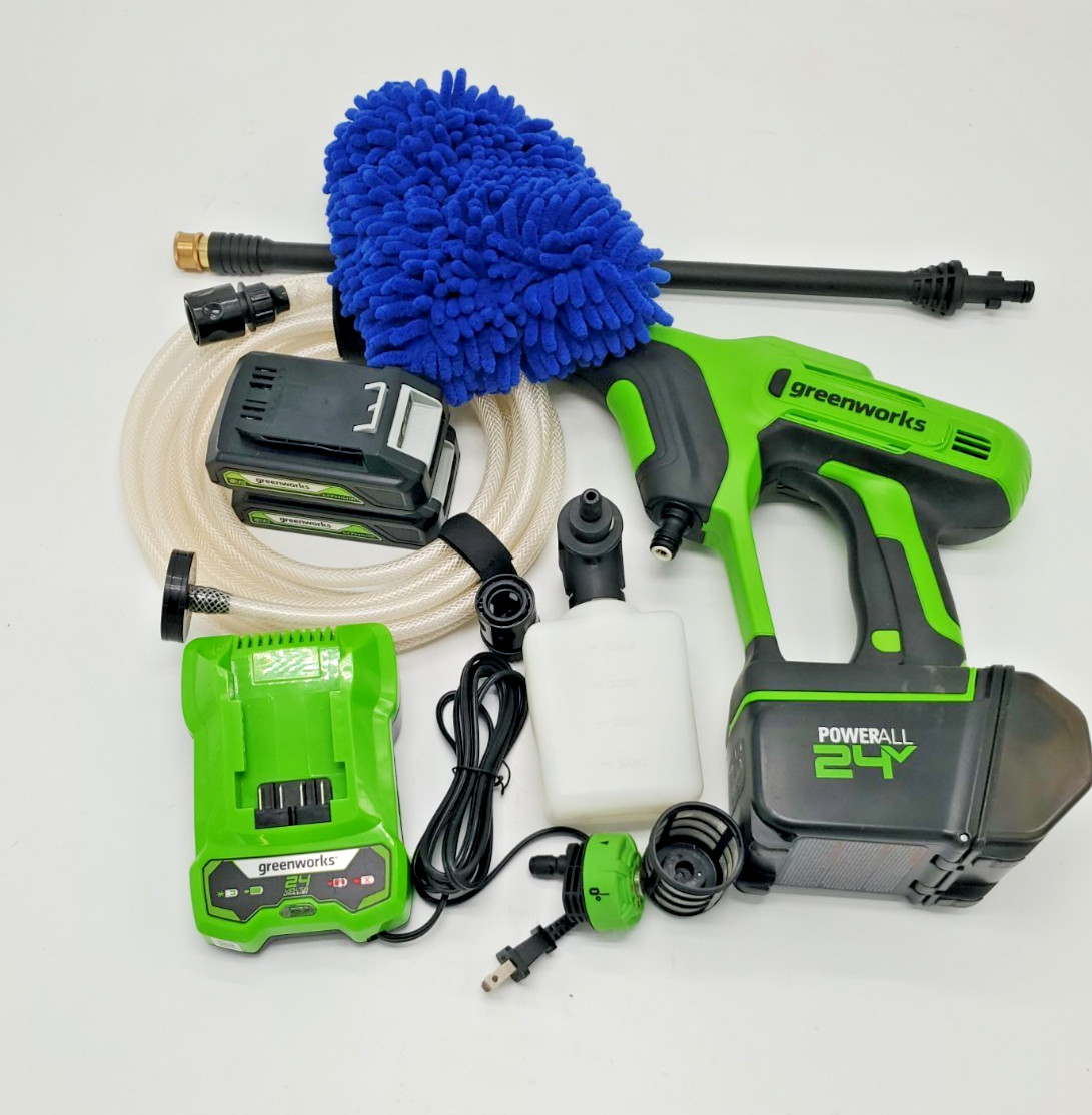 Greenworks 24V 600 PSI Pressure Washer Cordless Power Cleaner w/ (2) Batteries