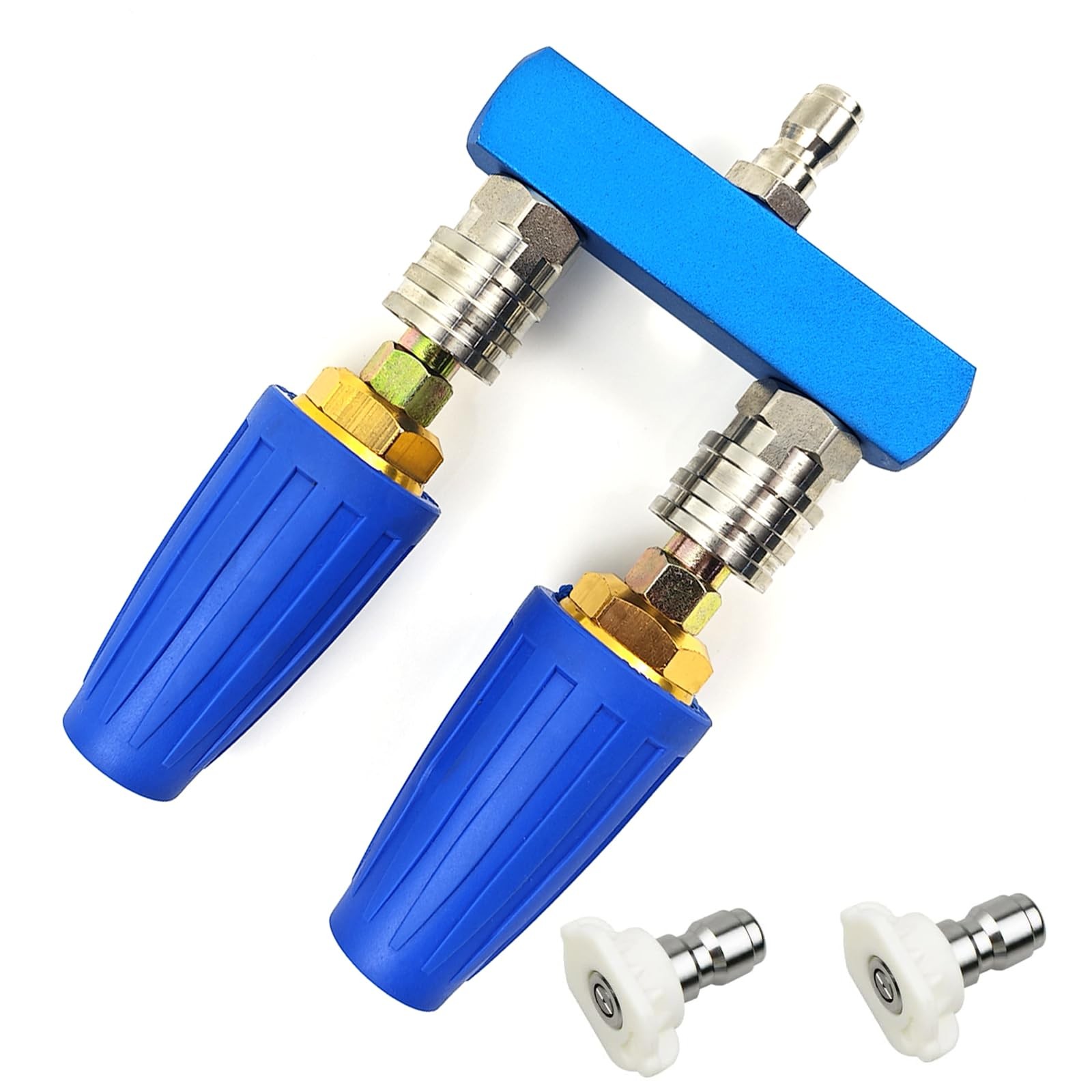 Dual Turbo Nozzle Pressure Washer and Dual Pressure Washer Nozzle Tips 2-in-1…