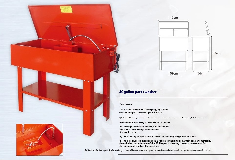 Auto Shop Parts Washer Circulating Cleaning Tank Auto Repair Parts Cleaning Tool