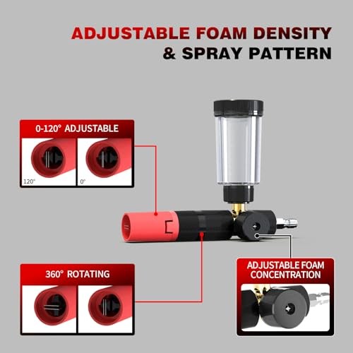 Foam Cannon for Pressure Washer with 1/4” Quick Connector | Car Wash Foam