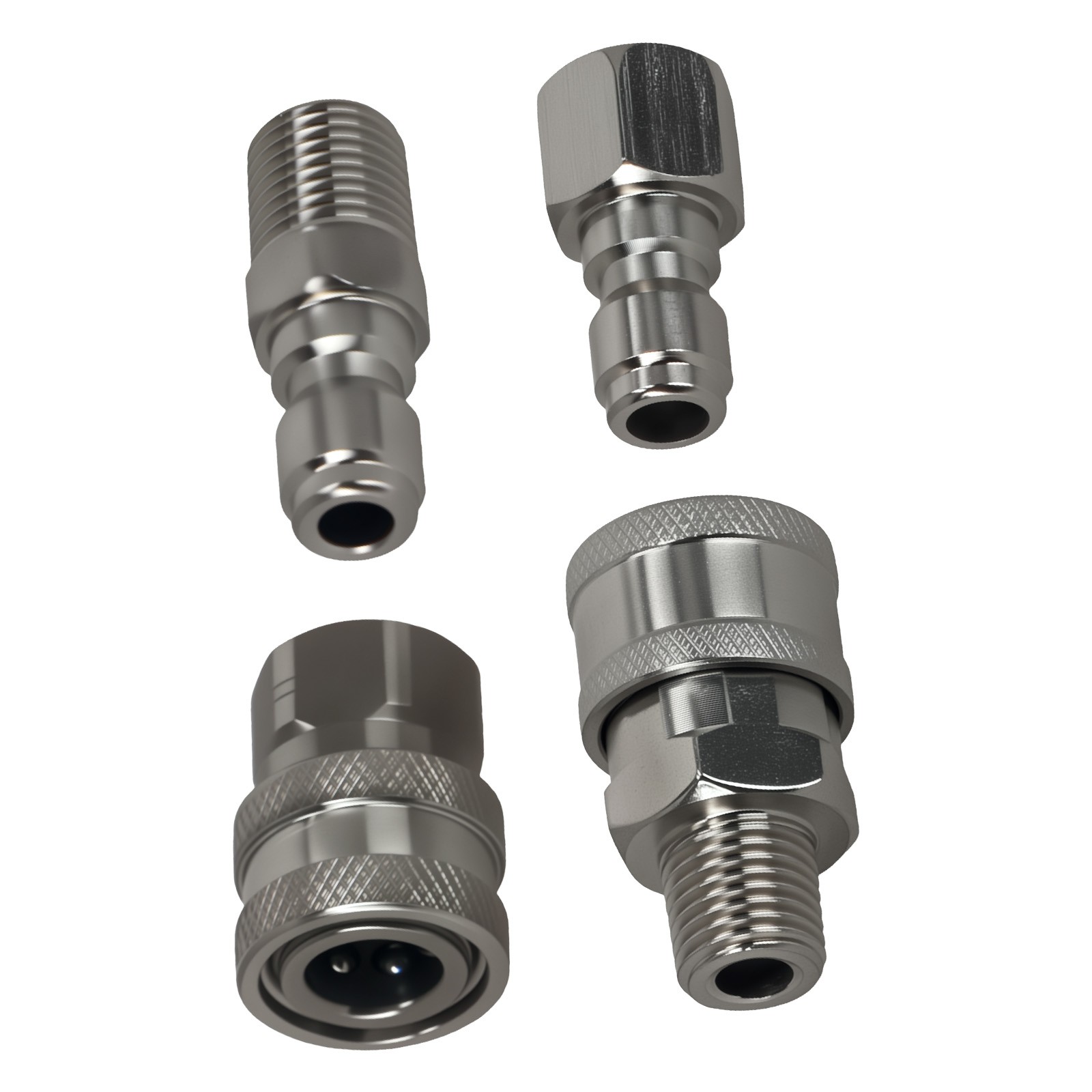 1/4″ Quick Connect Pressure Washer Adapter Stainless Steel NPT 2 Set