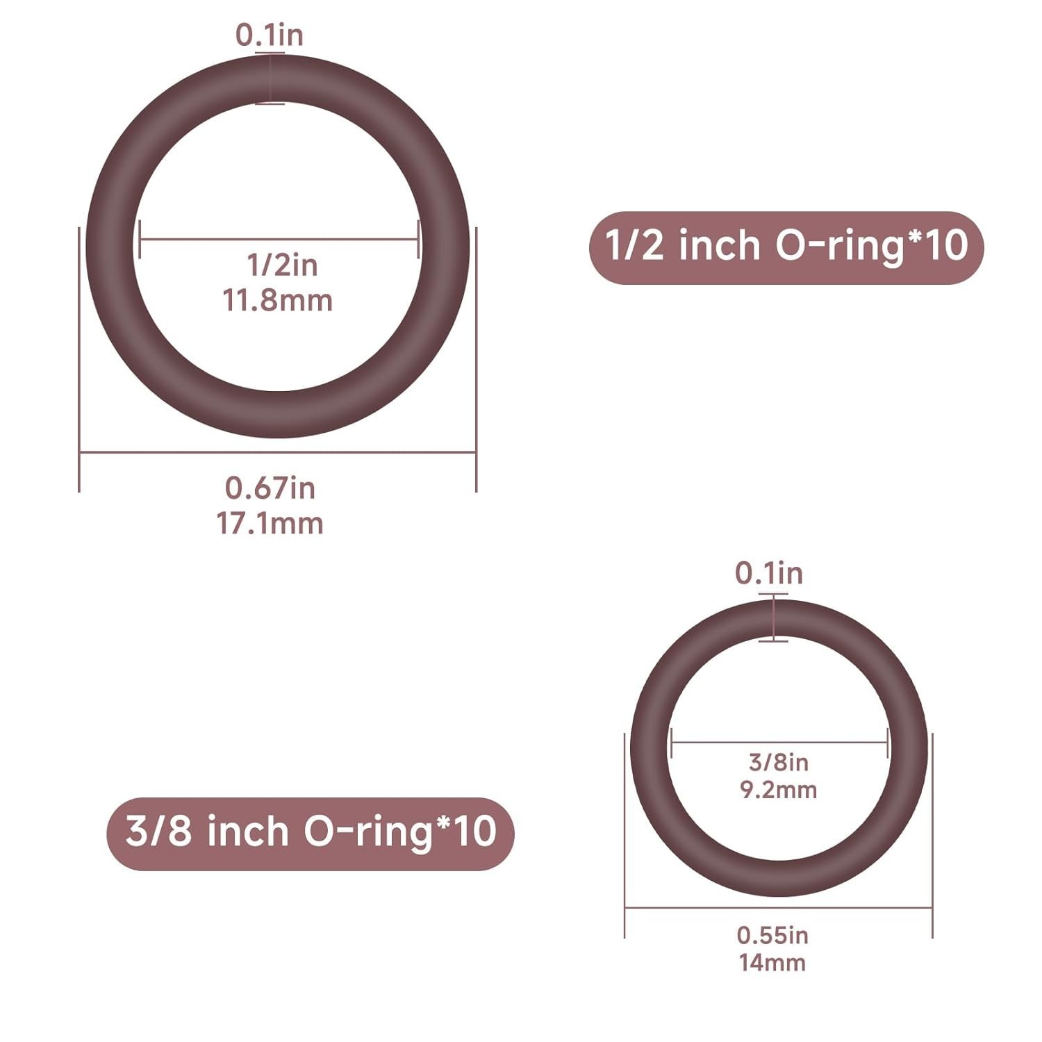 20pcs Viton O-Rings for 1/4″ & 3/8″ Quick Couplers – Durable Leak-Proof Seal