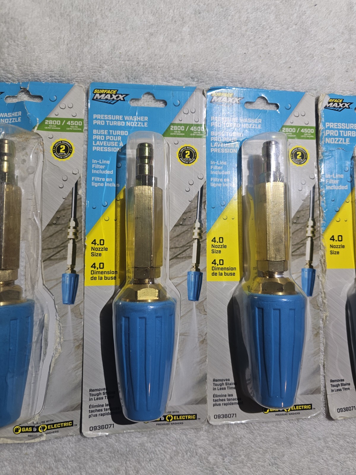 4 Surface Maxx Pressure Washer Pro Turbo Nozzle 4500 Max Psi 4.0