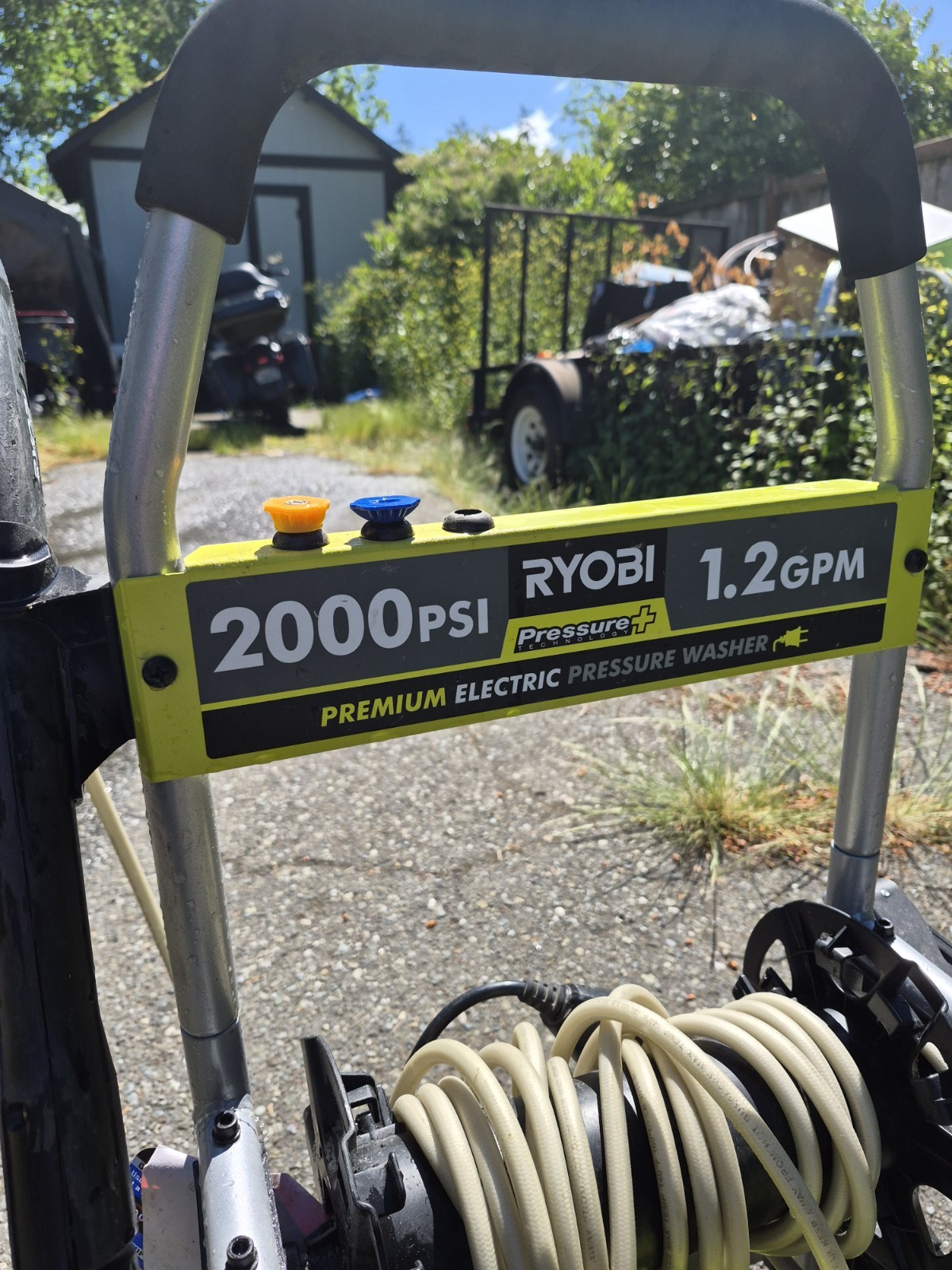 Ryobi 2000 PSI 1.2 GPM Corded Electric Pressure Washer w/ Hose Spray Gun