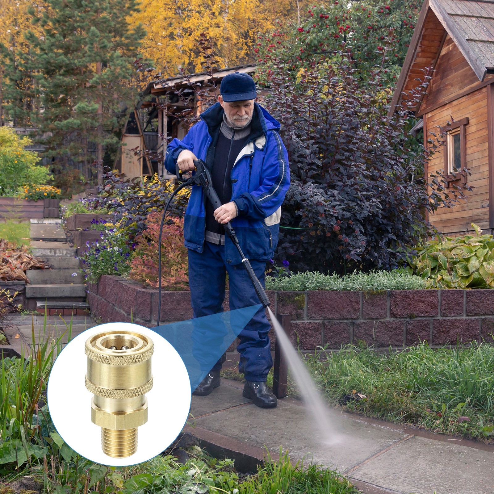 Pressure Washer Adapter, 1/4 Inch Quick Connect to Male NPT Thread, 2 Pack