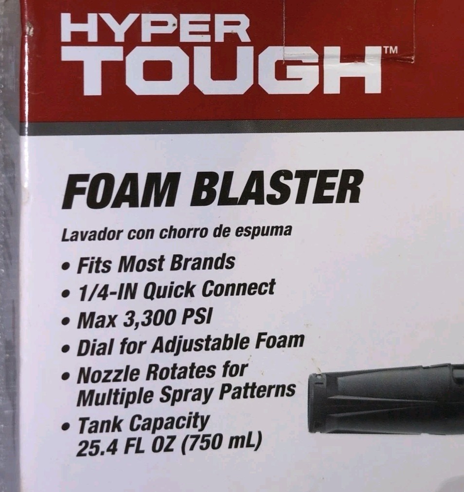 Hyper Tough Foam Blaster for Soap Pressure Washer cleaning detail , 25.4 fl oz