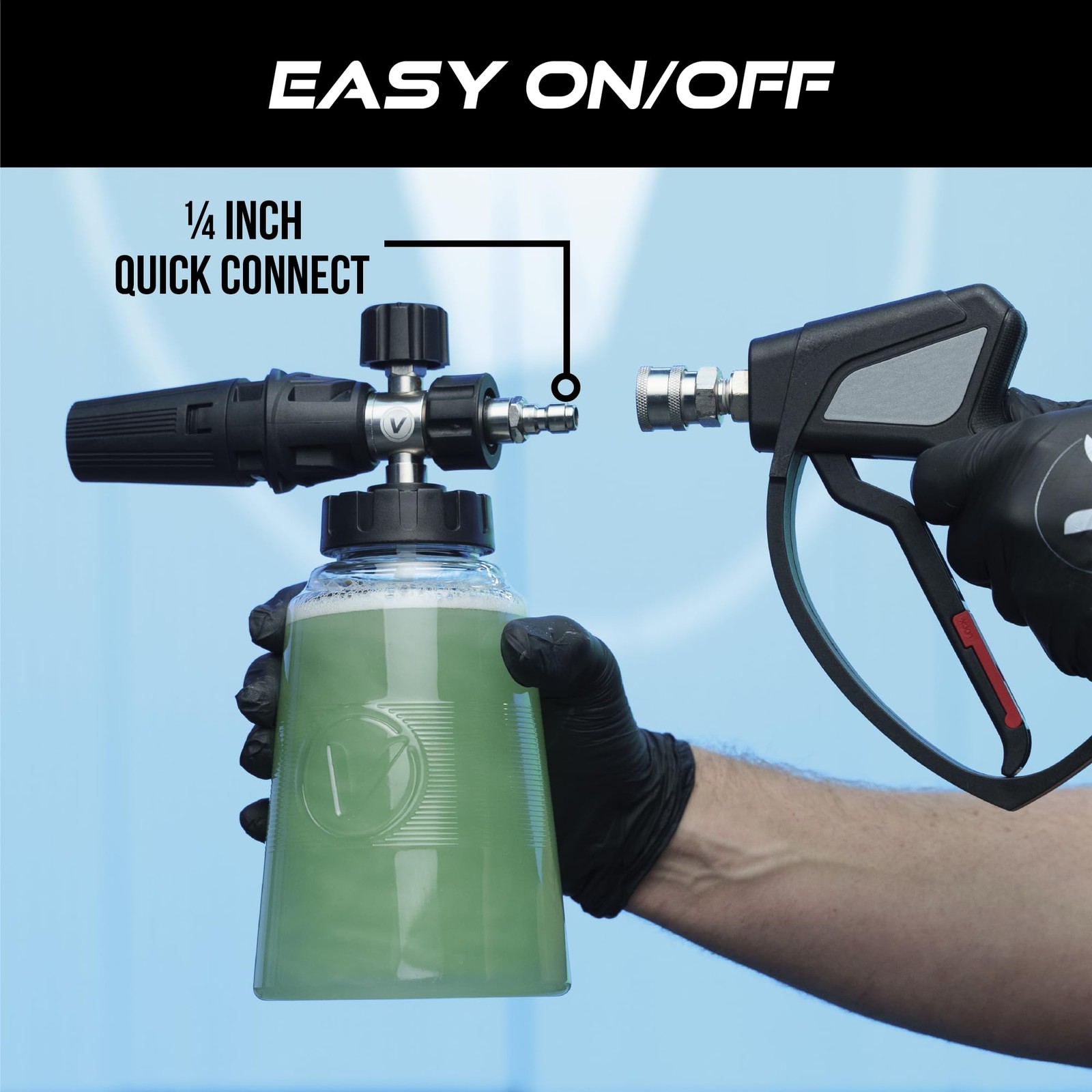 Professional Foam Cannon for Car, Adjustable Spray Nozzle, 1.1 Liter Soap Can…