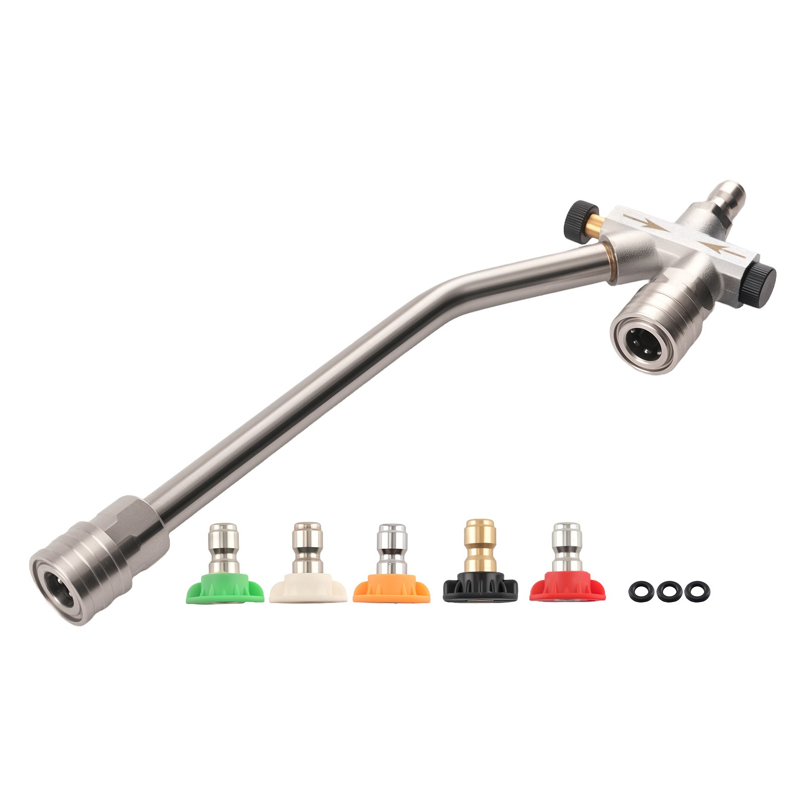 Pressure Washer Dual-use Foam Spray Bar & 5 Nozzles 1/4″ Quick Connect 4000 PSI