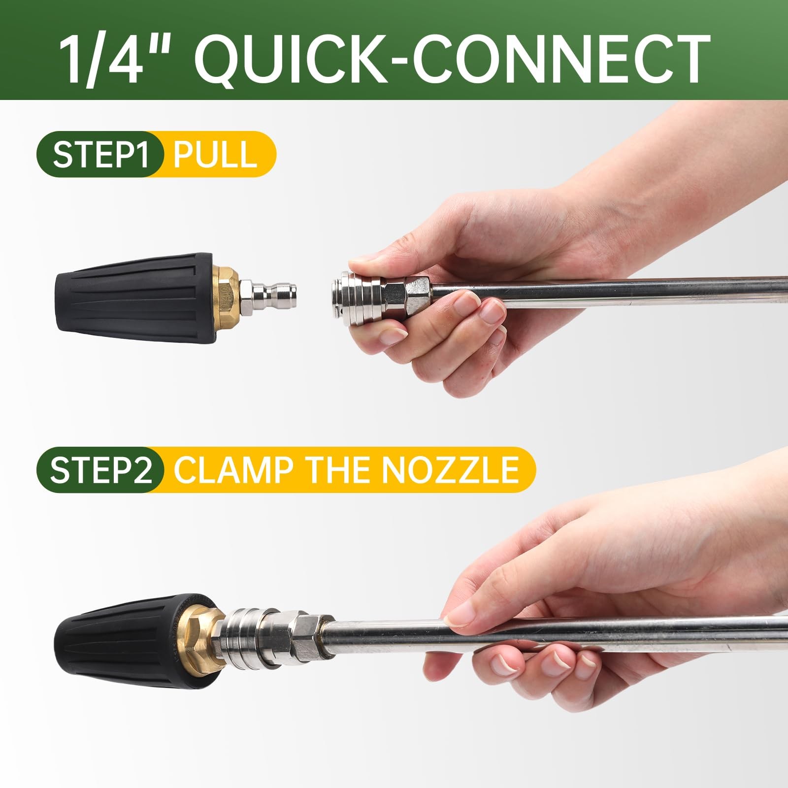 4000 PSI Pressure Washer Turbo Nozzle Tips Kit wiht 7 Spray Nozzle Tips