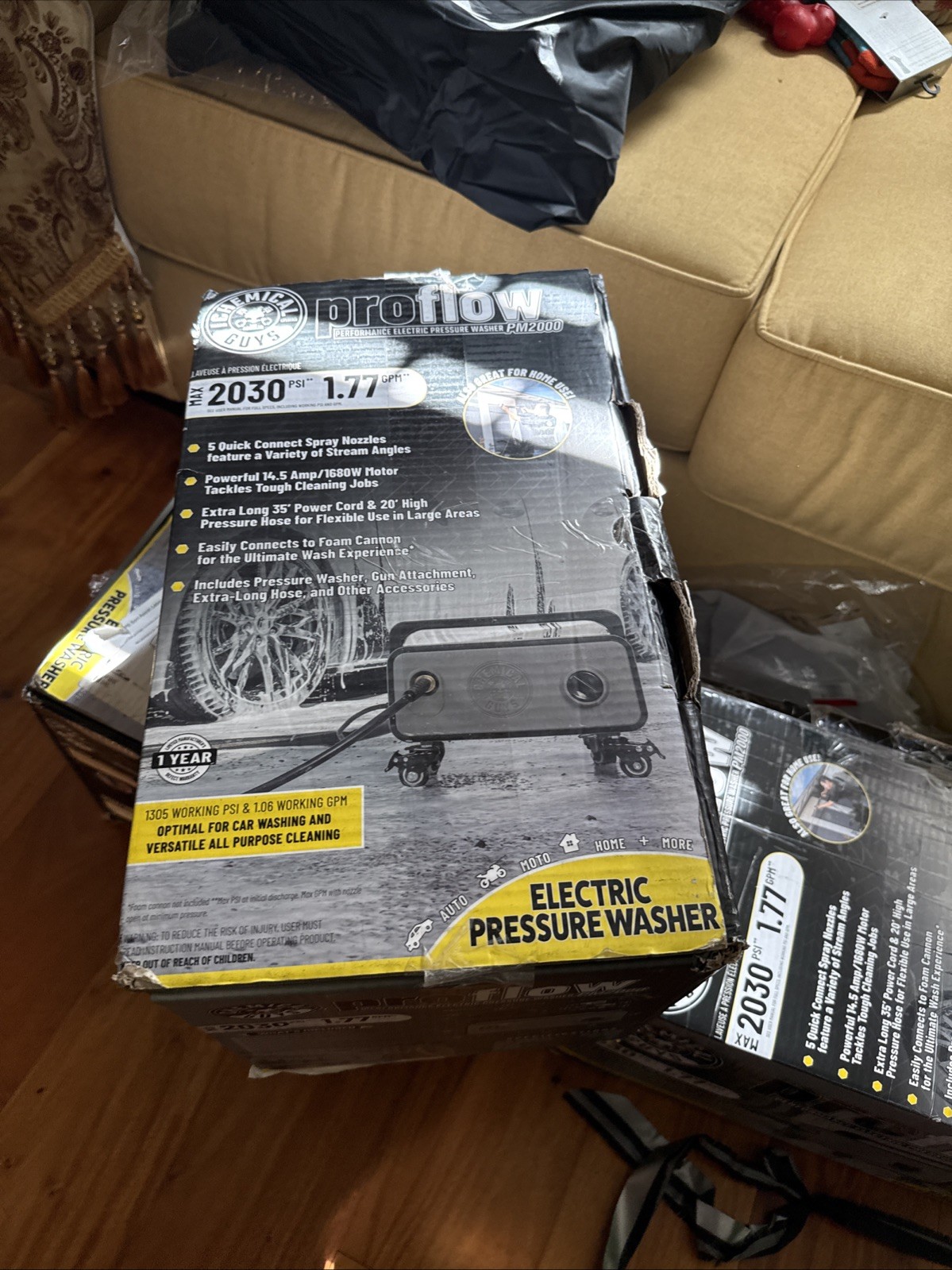 Chemical Guys EQP411 ProFlow PM2000 PRO Electric Pressure Washer – 2,030 PSI