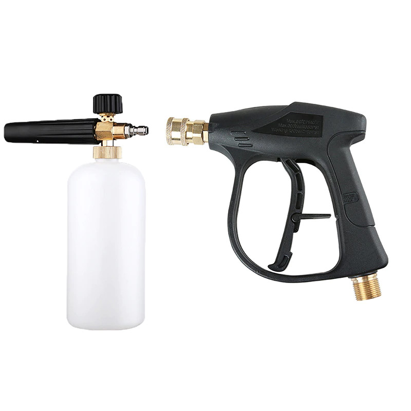 1/4″ Snow Foam Pressure Washer Gun Car Wash Soap Lance Cannon Spray Jet Bottle