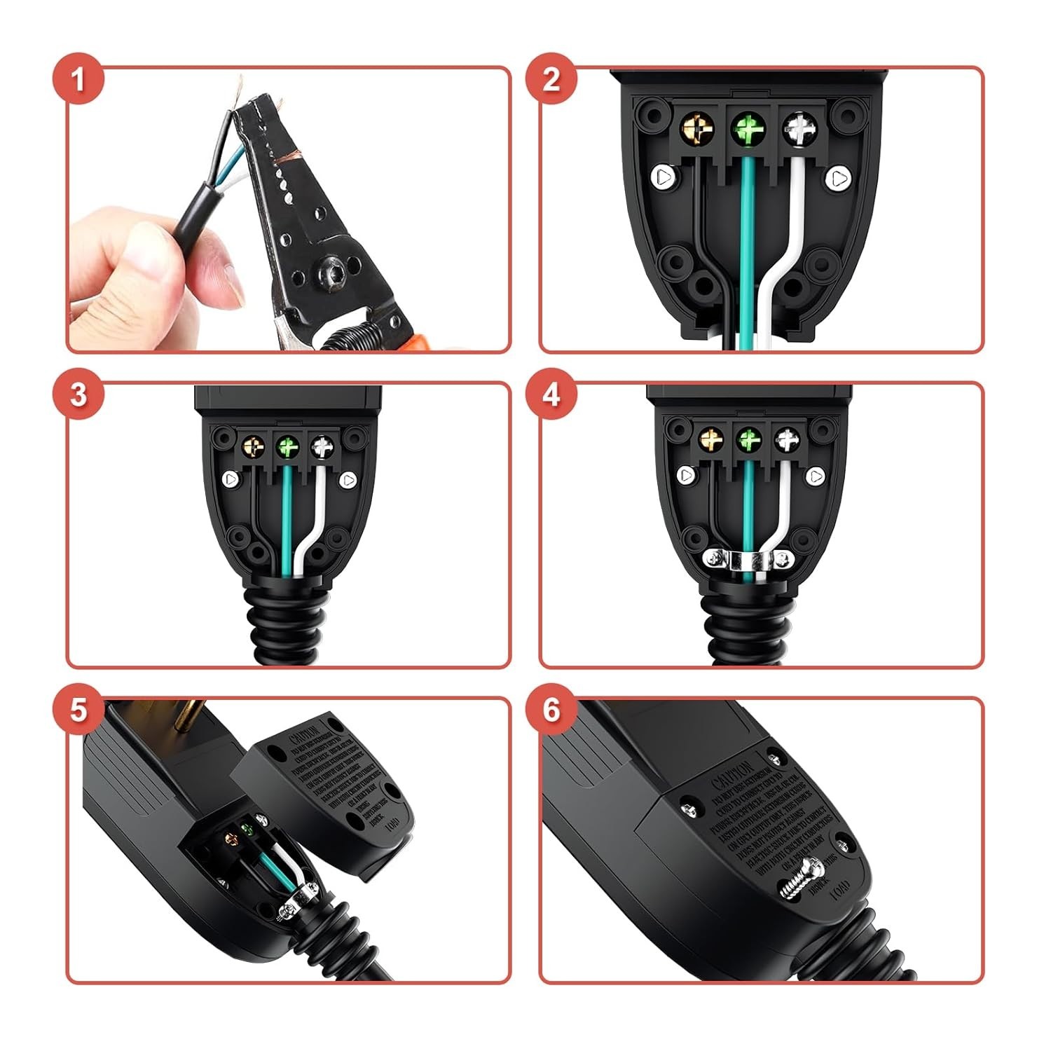 GFCI Auto Reset Plug 15A 3-Prong Waterproof for Pressure Washer & Hot Tub