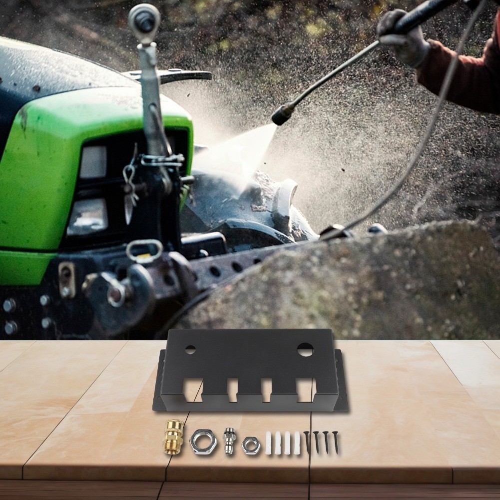 Pressure Washer Storage Rack Wall Mounted Metal Design for Organized Spaces