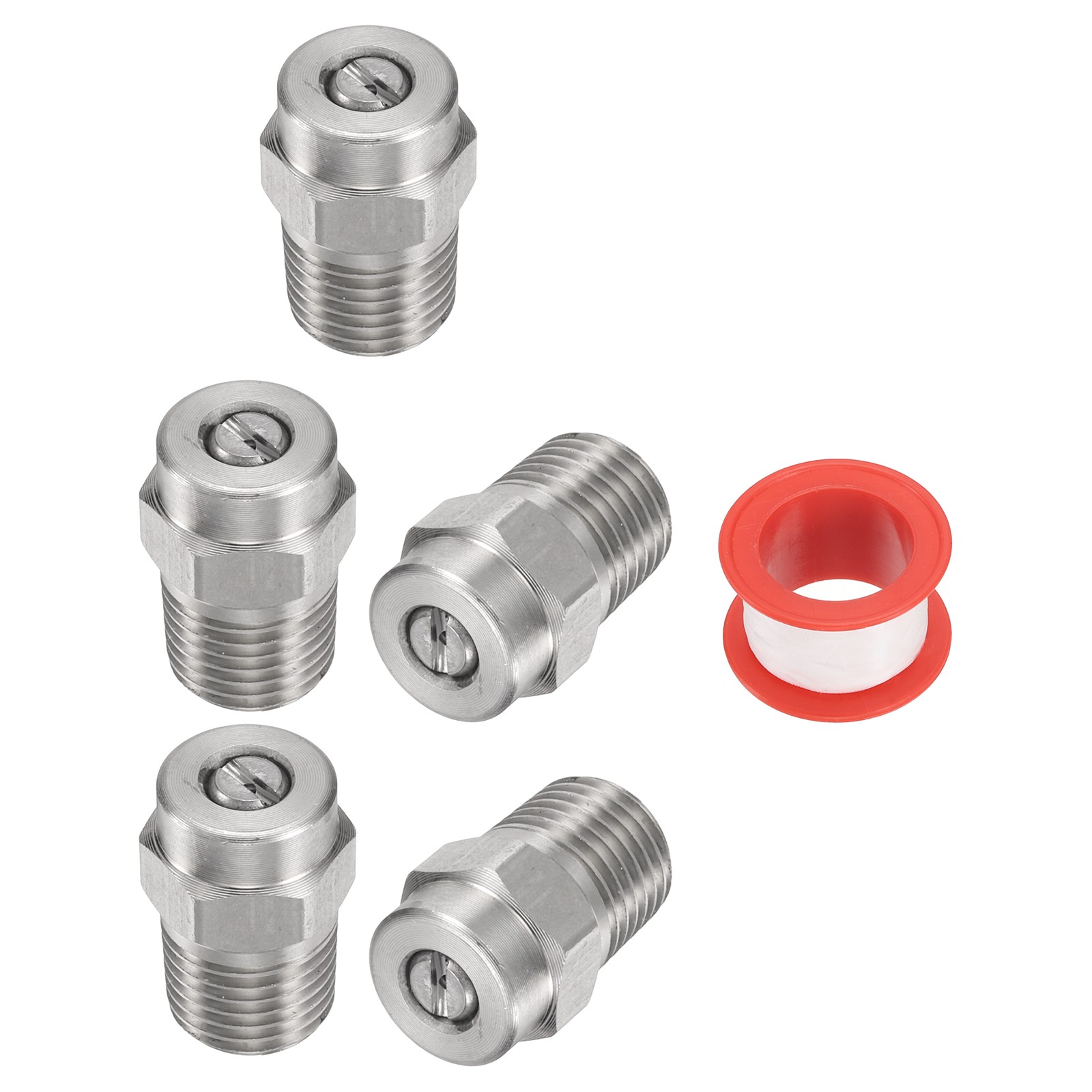 5 Pcs Threaded Nozzle Tips with 0.977mm Orifice, 1/4″ Male NPT 15 Degree