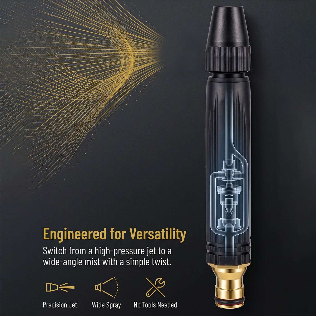 High Pressure Water Gun Hose Nozzle Spray for Car Wash Garden Pressure Booster