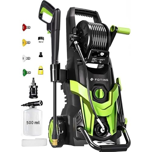 FOTING Upgraded Pressure Power Washer 4500PSI, 4 Quick – KLC-T3-GREEN/BLACK