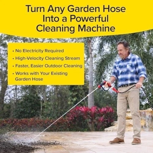 Pocket Hose Arrow, Turn Any Garden Hose Into a Powerful Washer, 4 Precision Tips