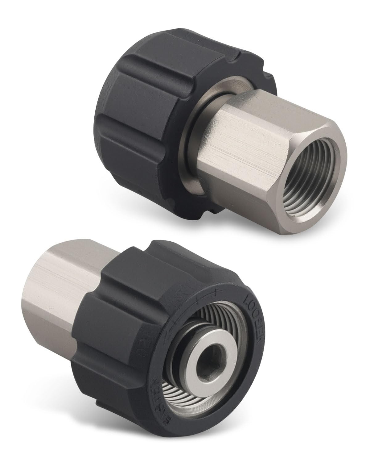 2PCS Pressure Washer Quick Connect Adapter M22 14mm Female to 3/8 Inch Adapter