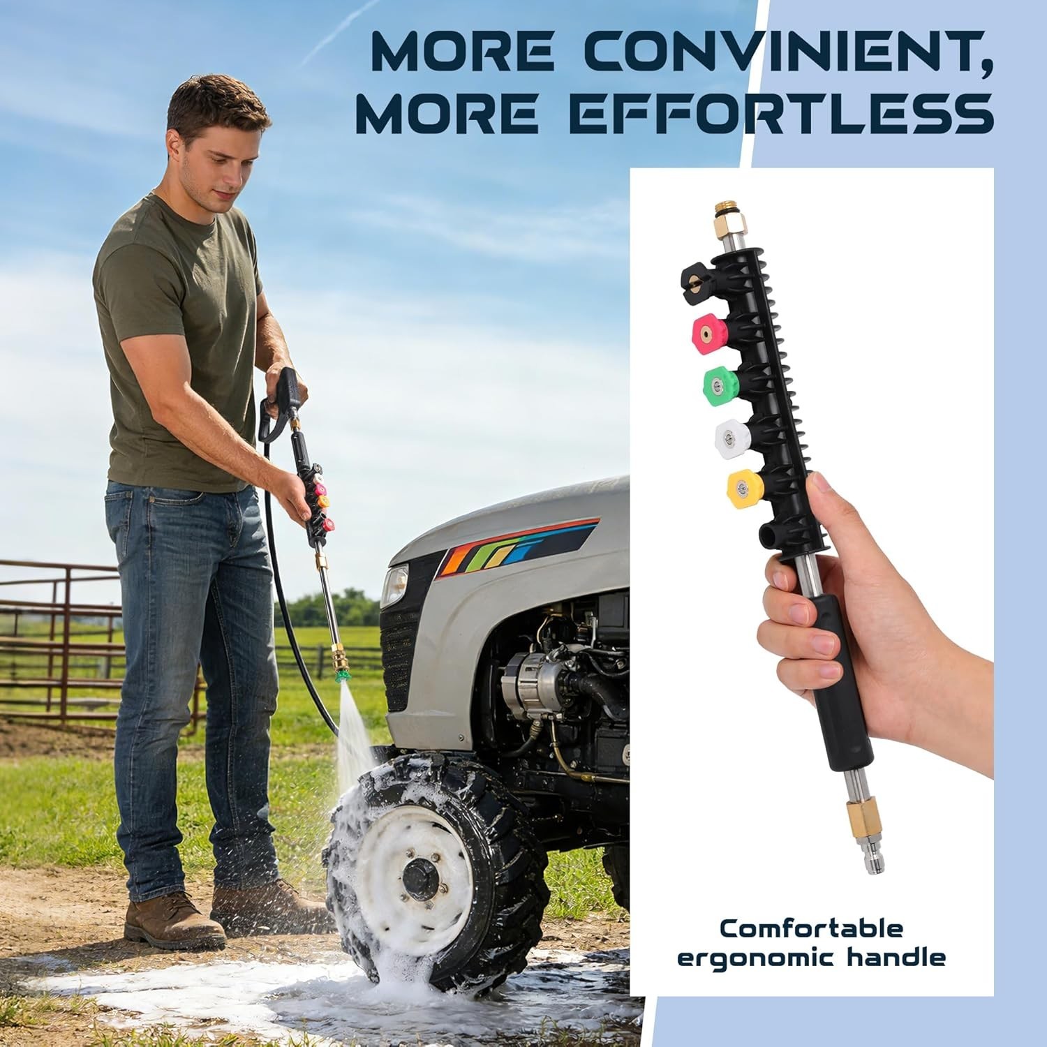 Complete Pressure Washer Extension Set: 9 Wands, 4000 PSI for Ultimate Cleaning