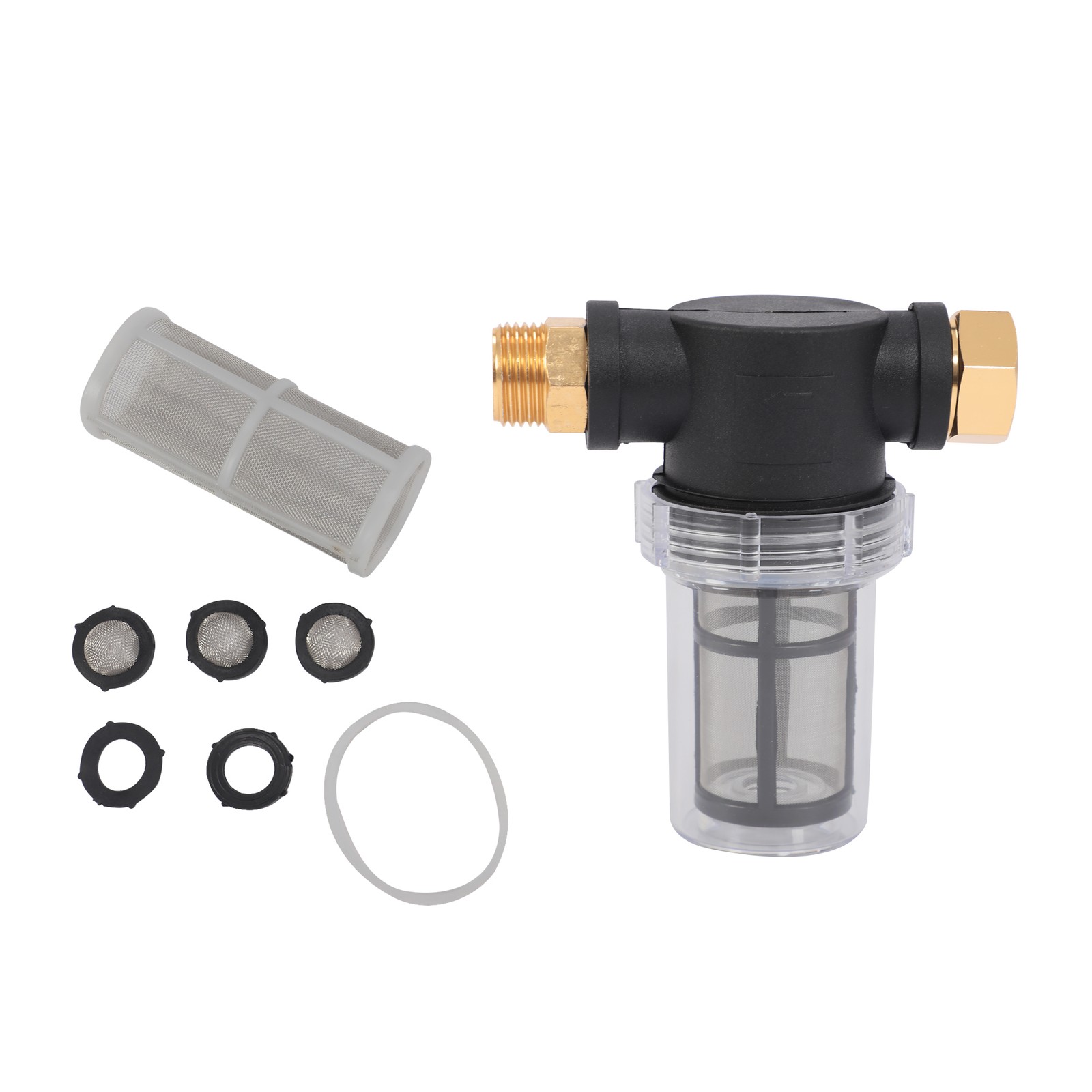 1x Garden Hose Inlet Filter Inline Water Pressure Washer Sediment Washing Set