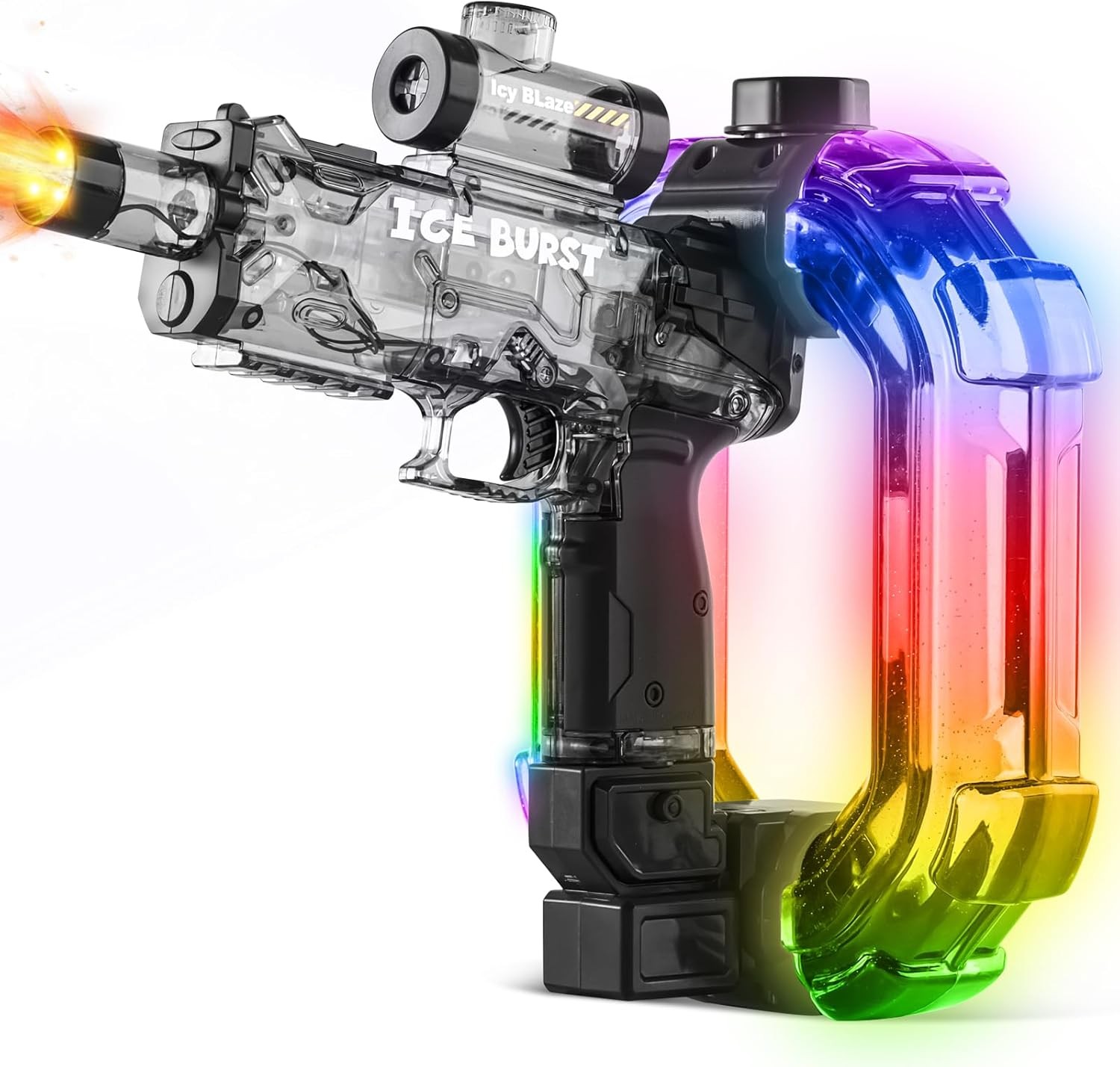 750ML Large Capacity Electric Water Gun, 28-32 FT Range, LED Muzzle