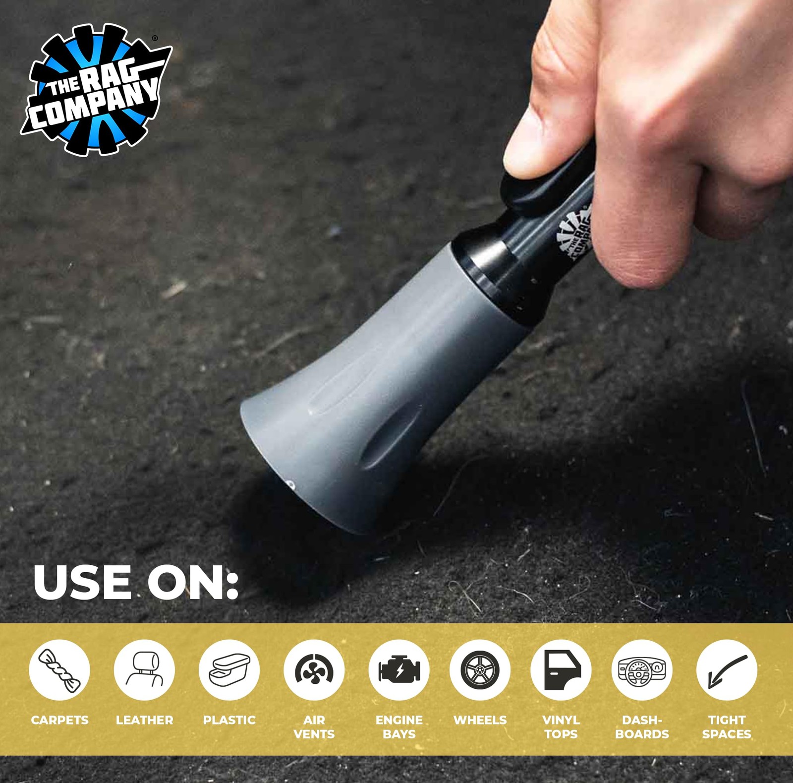The Rag Company – Ultra Air Blaster Mini – Lift and Blast Dirt Black