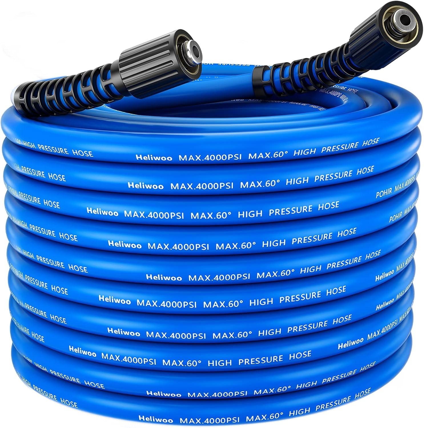 25FT x 1/4″ Flexible Pressure Washer Hose 4000 PSI M22 Fittings Gas & Electric