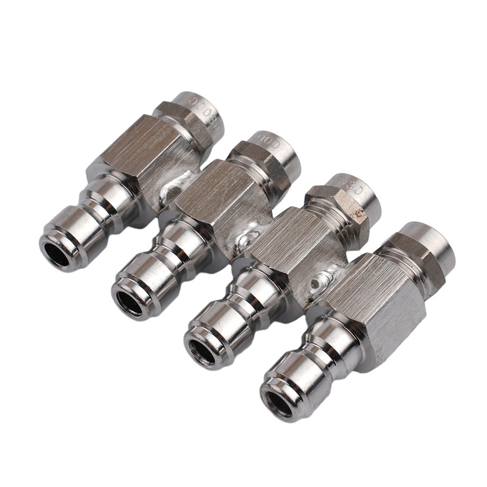 Pressure Washer Nozzle Kit 4 Way Tip Holder 1/4 Inch Quick Connect Soft Wash