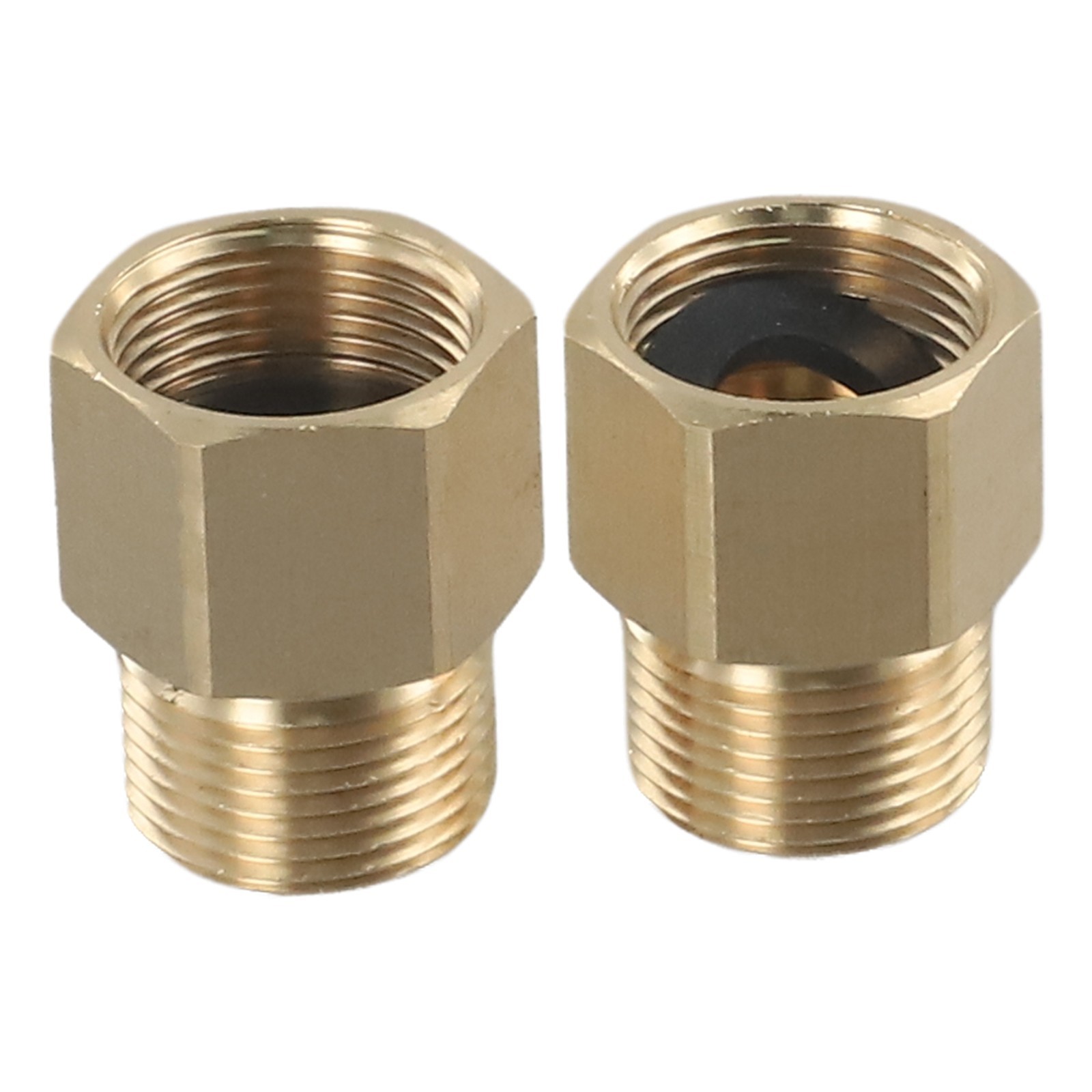 2x Coupler M22 15mm Male To 14mm Female Pressure Washer Hose Thread Connector