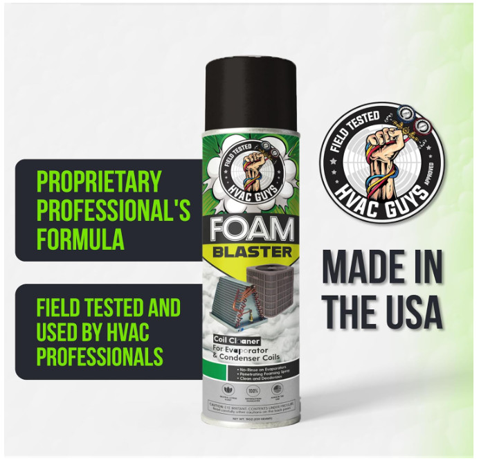 Leak Saver Foam Blaster AC Coil Cleaner 3-Pack – No Rinse, Citrus Scent