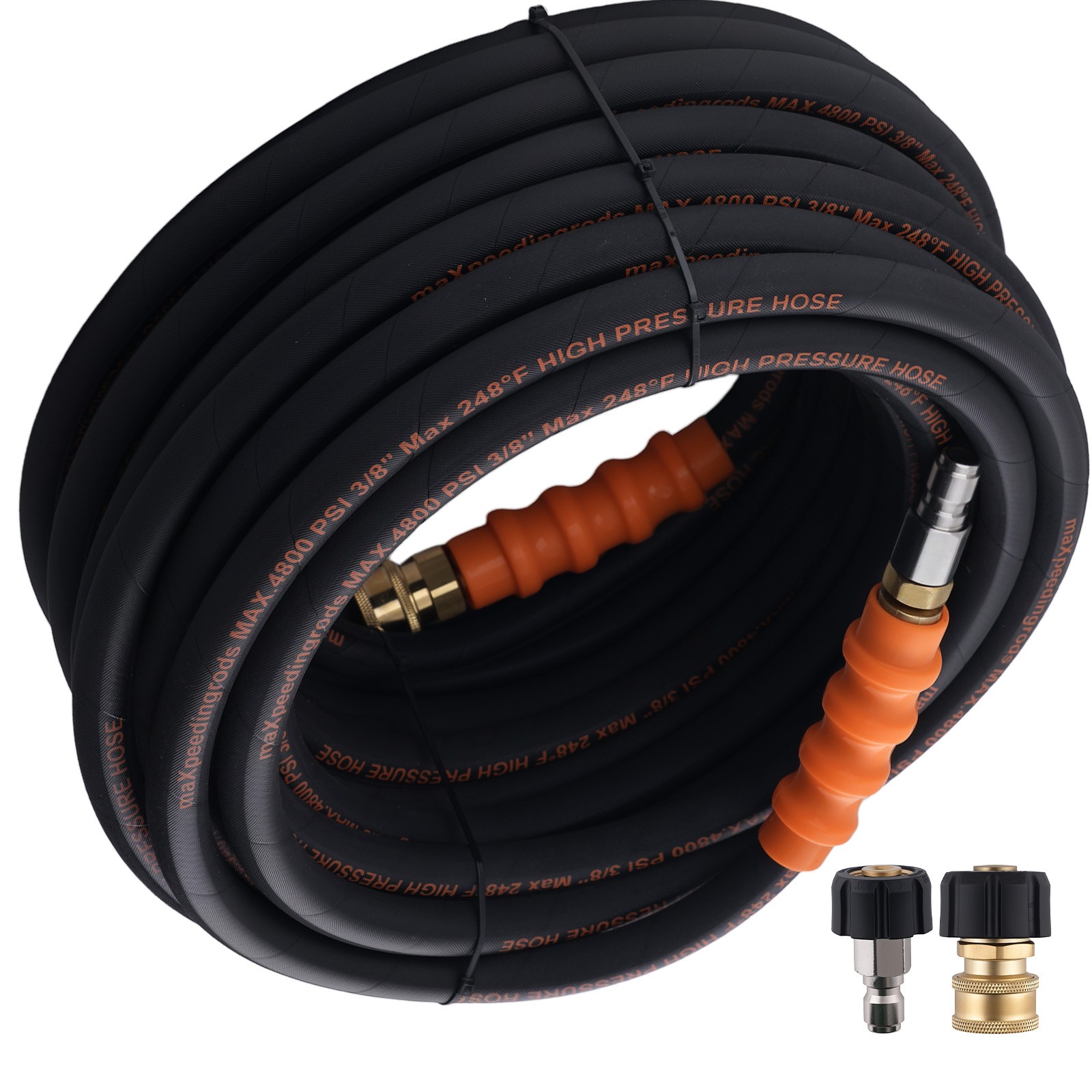 3/8″ Pressure Washer Hose 70FT 4800PSI Hot Water Steel Wire Braid New