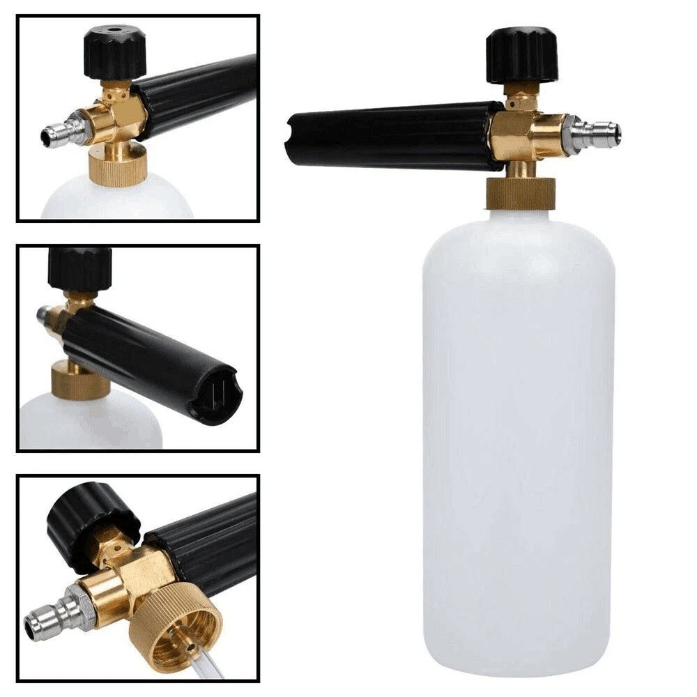 Snow Foam Lance Car Pressure Washer Gun Soap Cannon 1/4″ Spray Jet Bottle Kit US