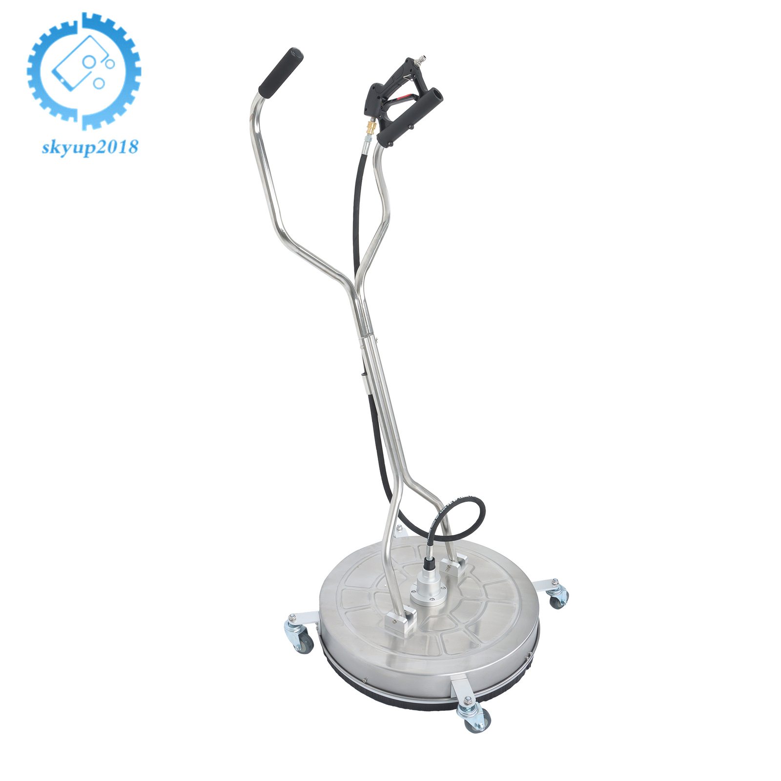 24″ Pressure Washer Surface Cleaner 6000PSI Quick Connect W/ Handles & Wheels