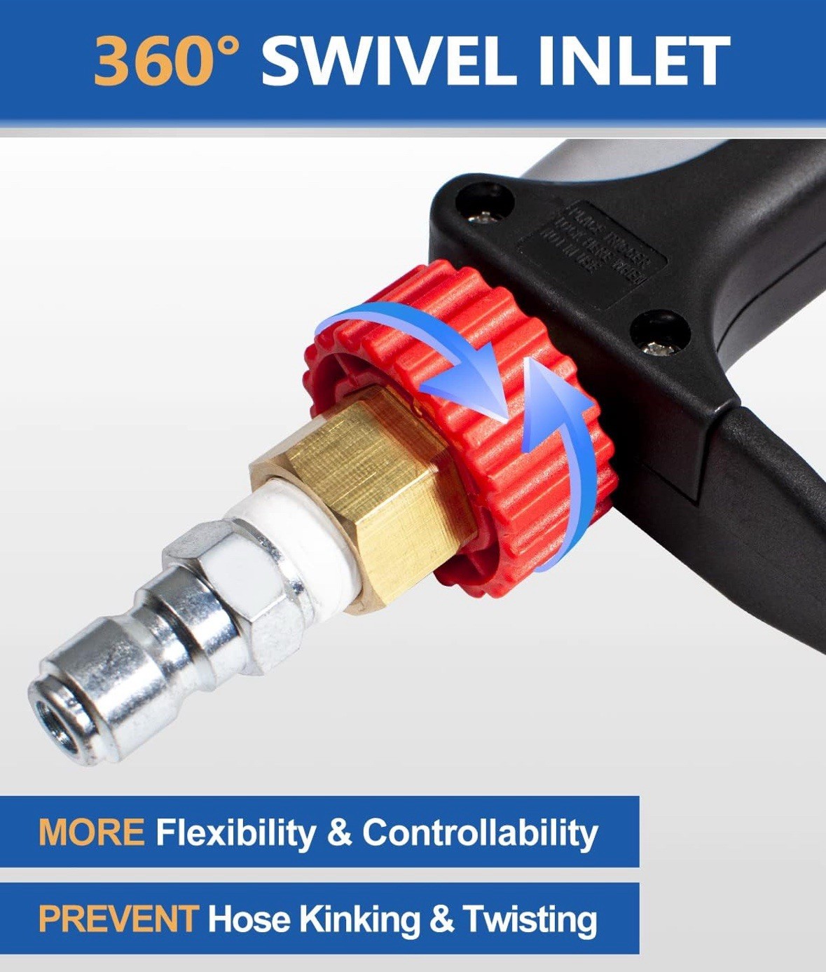 TOOLCY 5000 PSI Pressure Washer Gun Snow Foam Cannon Jet Bottle Spray Nozzles