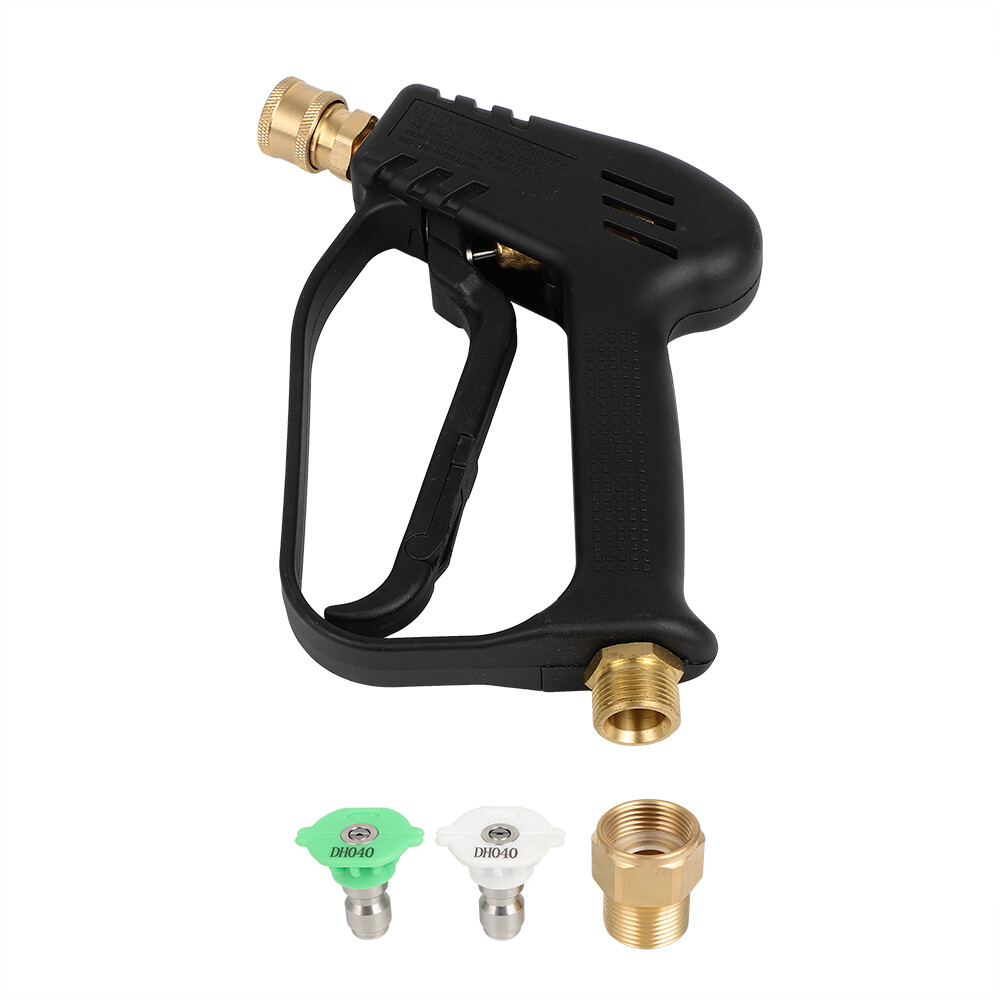 Short Pressure Washer Gun w/M22-14mm Inlet Stubby High Pressure Handle Gun New