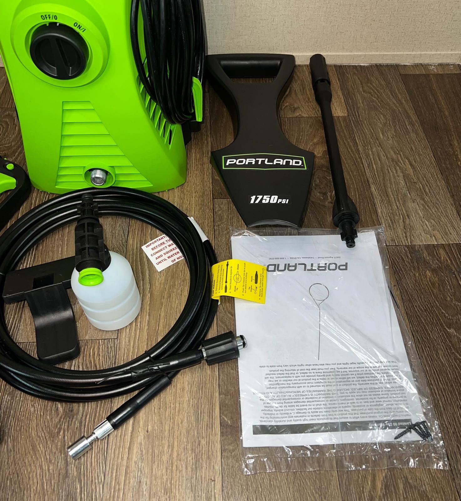 PORTLAND 1750 PSI 1.3 GPM Corded Electric Pressure Washer