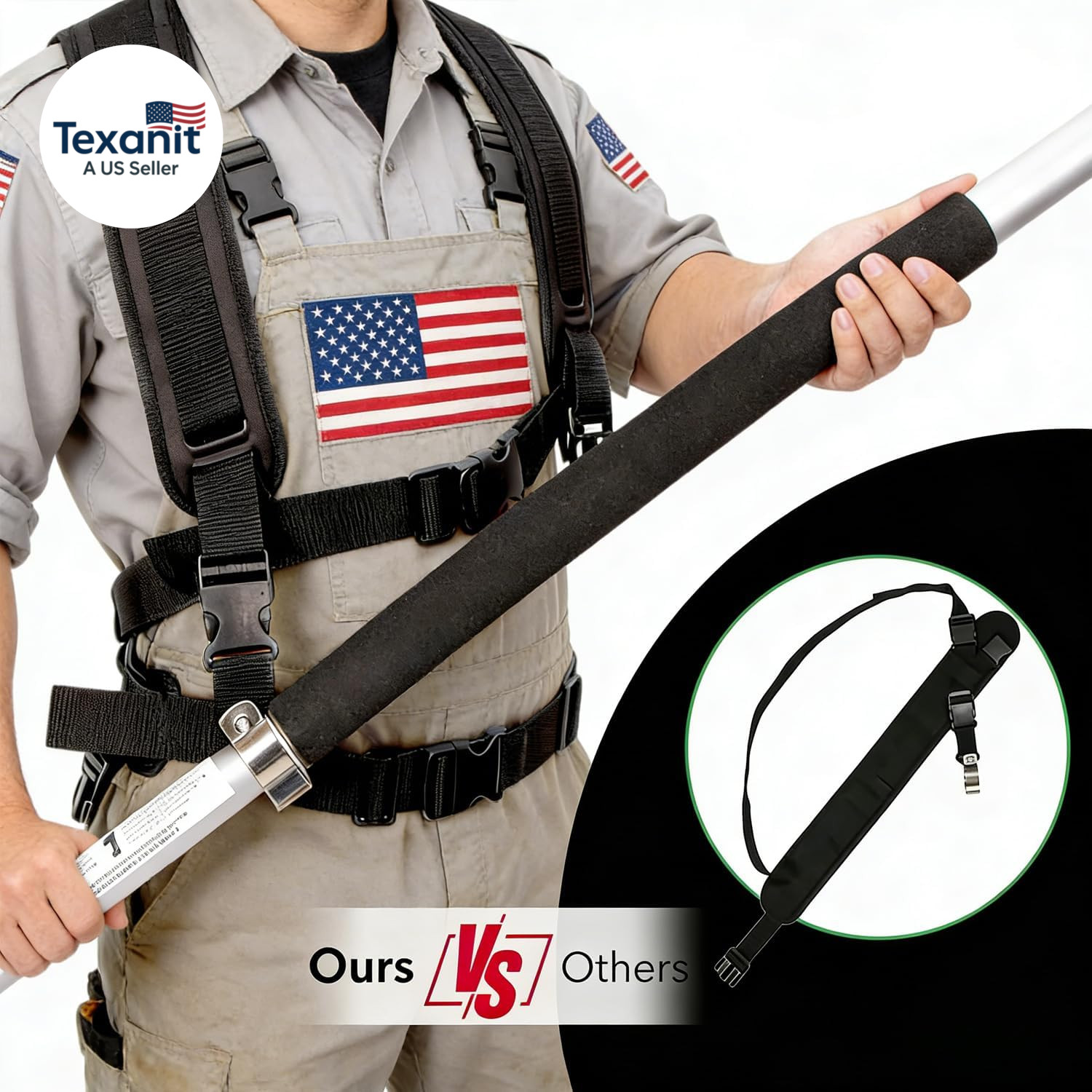 24 FT Telescoping Pressure Washer Wand, Power Washer Extension Wand with Brush H