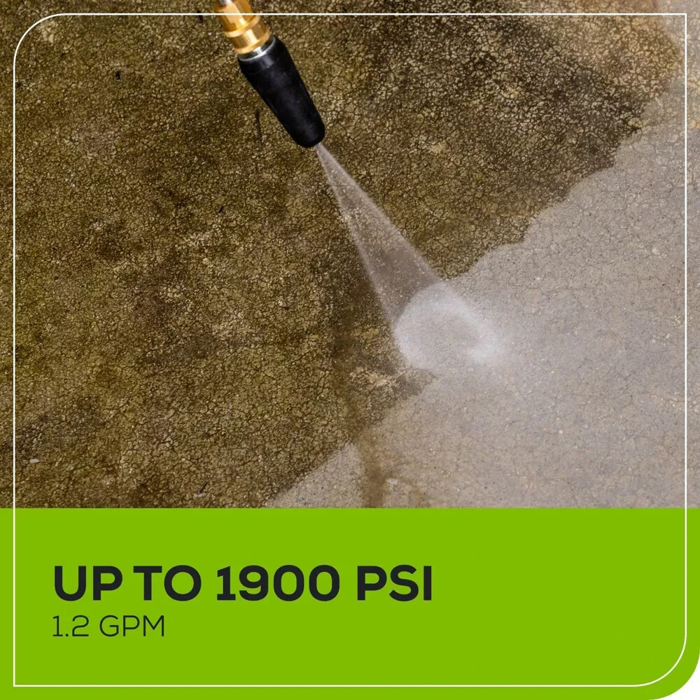 New Greenworks 1900 MAX PSI 1.2 GPM Electric Compact Pressure Washer (GPW1901)