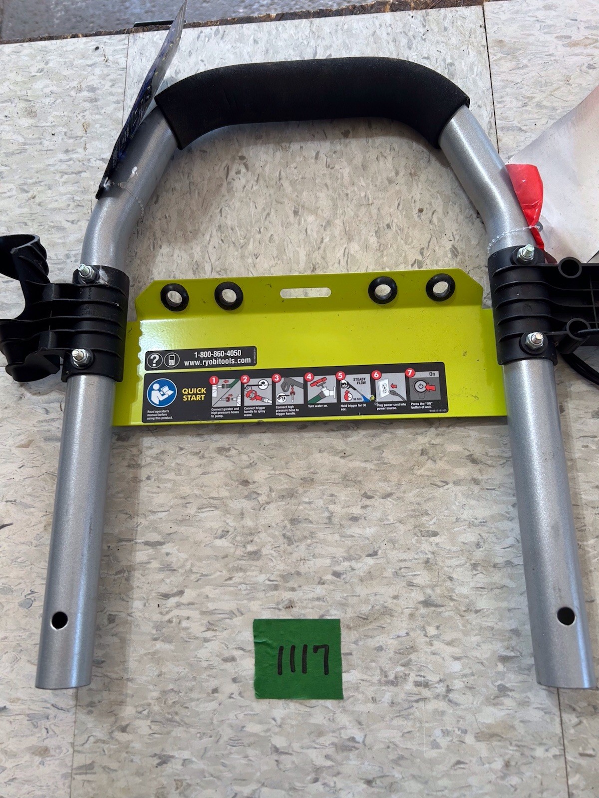 Ryobi RY142300 Electric Pressure Washer Upper Handle With Face Panel And Holders