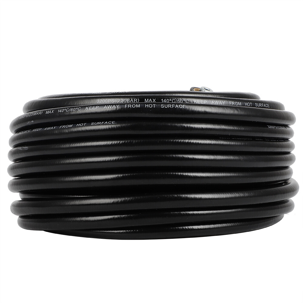 100 FT 3200 PSI Pressure Washer Hose with M22 to 3/8″ Quick Connect Adapter