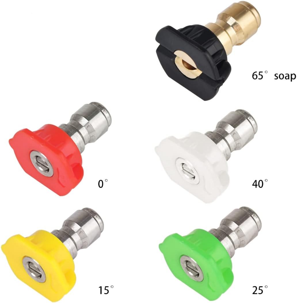 Pressure Washer Nozzle Tips Set with O-Rings and Quick Connect Coupler, 4000 PSI