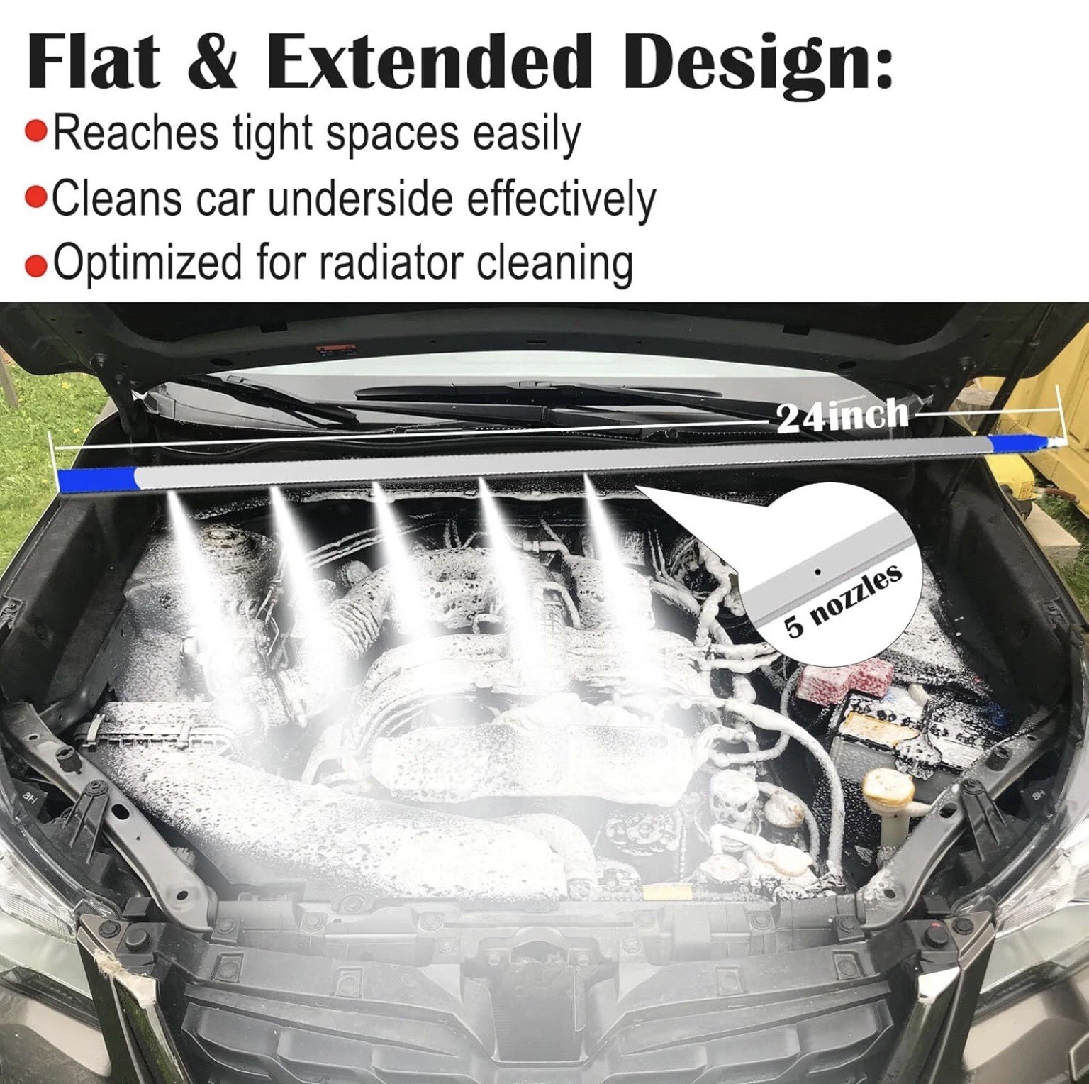 Radiator Cleaning Wand Stainless Steel Pressure Washer Tool for Cars Trucks RV’s
