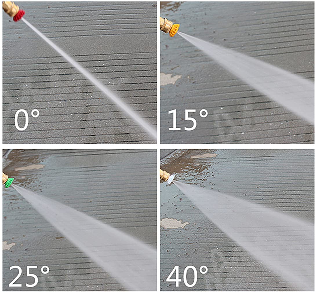 7 Pieces Pressure Washer Spray Nozzles Tips Set 1/4Inch Quick Connect – 2.5 G…