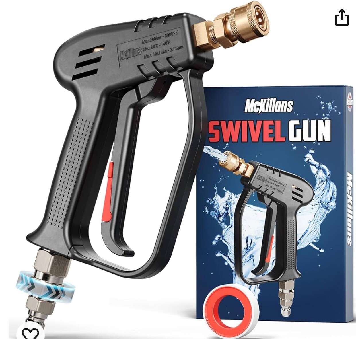 McKillans Pressure Water Swivel Gun