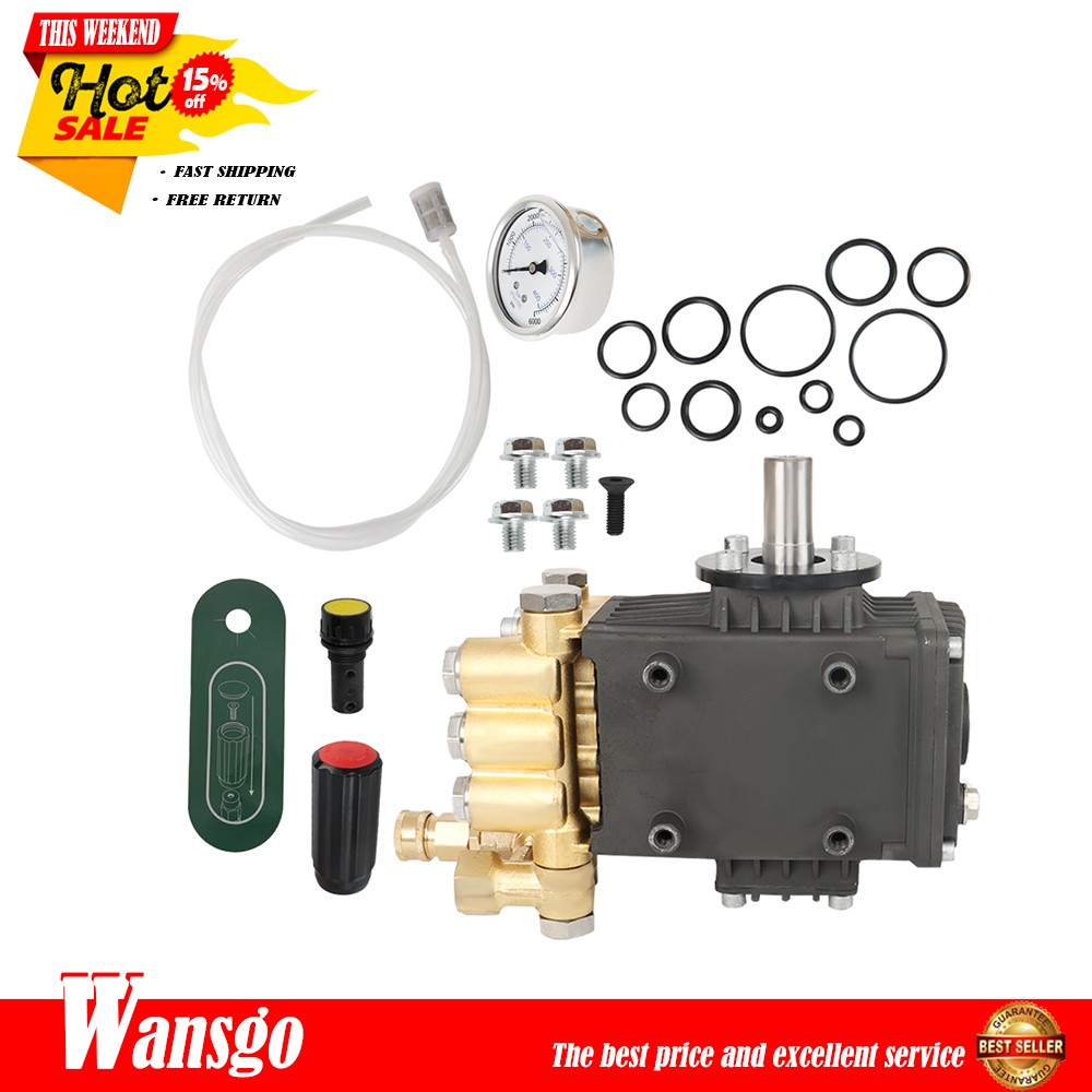3600 PSI 4.9GPM Belt Drive Pressure Power Washer Pump 24mm Solid Shaft