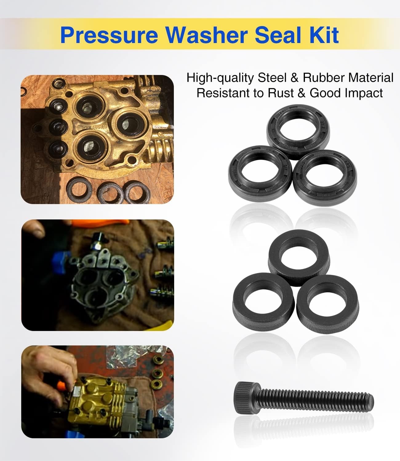 Pressure Washer Seal Kit Set For Briggs & Stratton 190595GS 190711GS