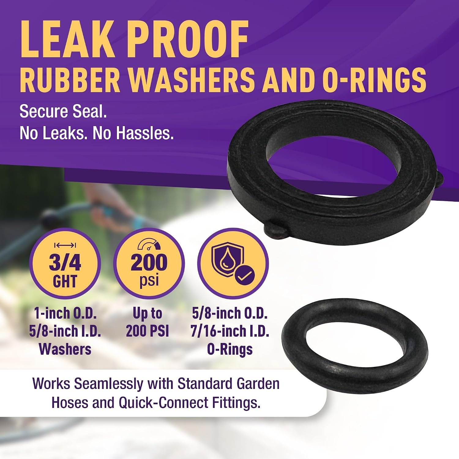 O-Ring and Washer Sets – Garden Hose Quick Connect Washer and O-Ring